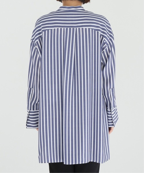 journal standard L'essage（ジャーナルスタンダードレサージュ）の「《追加》シアー/ストライプ バンドカラー シャツ◆2（シャツ/ブラウス・レディース・ブラック/ネイビー・FREE）」の15枚目の写真