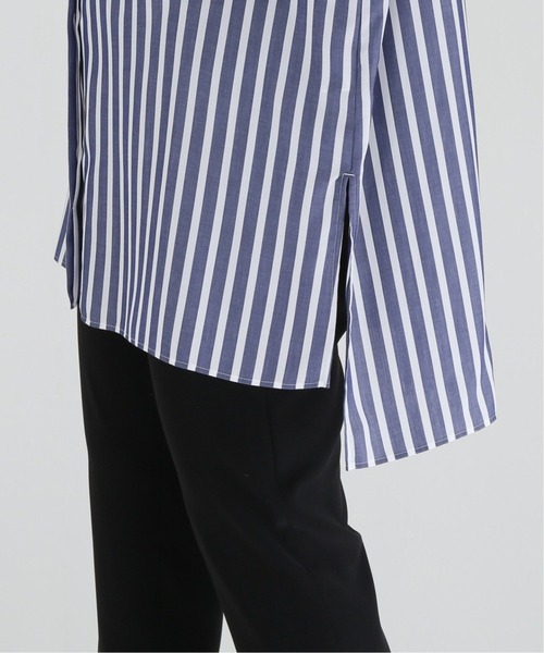 journal standard L'essage（ジャーナルスタンダードレサージュ）の「《追加》シアー/ストライプ バンドカラー シャツ◆2（シャツ/ブラウス・レディース・ブラック/ネイビー・FREE）」の19枚目の写真