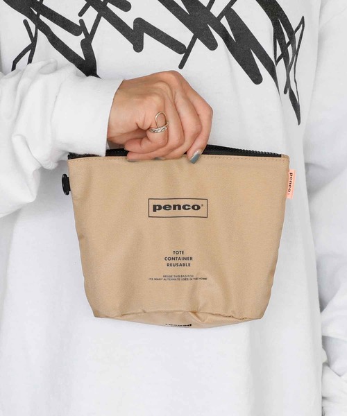 PENCO（ペンコ）の「penco ペンコ バケット ポーチ ナイロン ボート型（ポーチ・レディース・ホワイト/ダークグリーン/ベージュ/ネイビー/オレンジ/ブラック・FREE）」の4枚目の写真