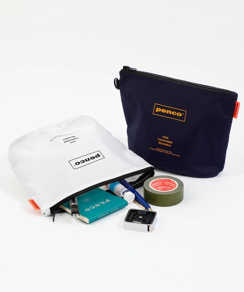 PENCO（ペンコ）の「penco ペンコ バケット ポーチ ナイロン ボート型（ポーチ・レディース・ホワイト/ダークグリーン/ベージュ/ネイビー/オレンジ/ブラック・FREE）」の2枚目の写真