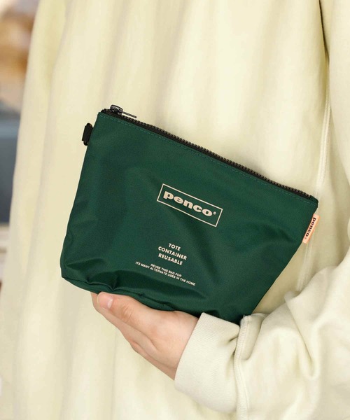 PENCO（ペンコ）の「penco ペンコ バケット ポーチ ナイロン ボート型（ポーチ・レディース・ホワイト/ダークグリーン/ベージュ/ネイビー/オレンジ/ブラック・FREE）」の5枚目の写真