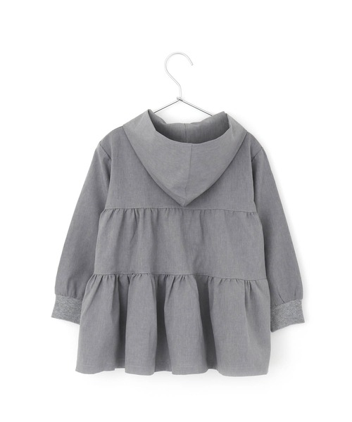 MAKE YOUR DAY(メイクユアデイ)の「ティアードフーディ■80~140cm(ナイロンジャケット・キッズ・ミント/グレー/ベージュ・120/110/100/90/140/130/80)」の7枚目の写真