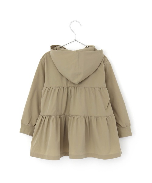 MAKE YOUR DAY(メイクユアデイ)の「ティアードフーディ■80~140cm(ナイロンジャケット・キッズ・ミント/グレー/ベージュ・120/110/100/90/140/130/80)」の9枚目の写真