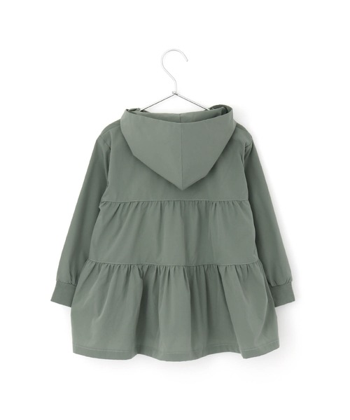 MAKE YOUR DAY(メイクユアデイ)の「ティアードフーディ■80~140cm(ナイロンジャケット・キッズ・ミント/グレー/ベージュ・120/110/100/90/140/130/80)」の10枚目の写真