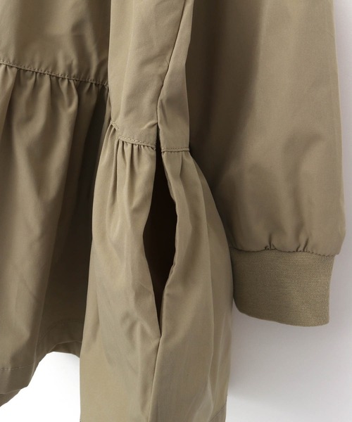 MAKE YOUR DAY(メイクユアデイ)の「ティアードフーディ■80~140cm(ナイロンジャケット・キッズ・ミント/グレー/ベージュ・120/110/100/90/140/130/80)」の14枚目の写真