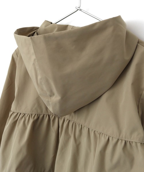 MAKE YOUR DAY(メイクユアデイ)の「ティアードフーディ■80~140cm(ナイロンジャケット・キッズ・ミント/グレー/ベージュ・120/110/100/90/140/130/80)」の15枚目の写真