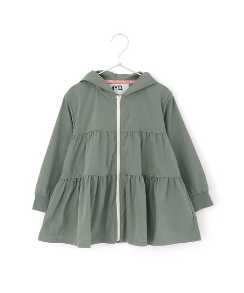 MAKE YOUR DAY(メイクユアデイ)の「ティアードフーディ■80~140cm(ナイロンジャケット・キッズ・ミント/グレー/ベージュ・120/110/100/90/140/130/80)」の19枚目の写真