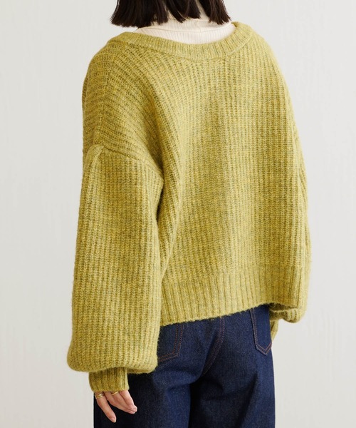 BONbazaar（ボンバザール）の「ざっくりMIXヤーンぽよん袖カーデ（カーディガン/ボレロ・レディース・アイボリー/グリーン系その他/ブルー系その他・FREE）」の11枚目の写真