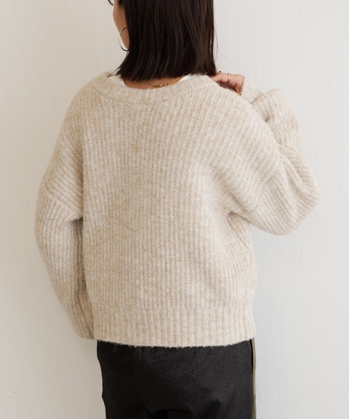 BONbazaar（ボンバザール）の「ざっくりMIXヤーンぽよん袖カーデ（カーディガン/ボレロ・レディース・アイボリー/グリーン系その他/ブルー系その他・FREE）」の17枚目の写真