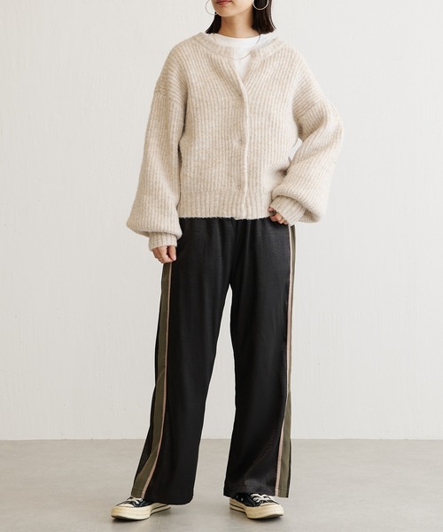 BONbazaar（ボンバザール）の「ざっくりMIXヤーンぽよん袖カーデ（カーディガン/ボレロ・レディース・アイボリー/グリーン系その他/ブルー系その他・FREE）」の20枚目の写真