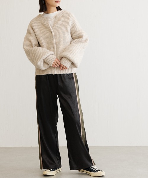 BONbazaar（ボンバザール）の「ざっくりMIXヤーンぽよん袖カーデ（カーディガン/ボレロ・レディース・アイボリー/グリーン系その他/ブルー系その他・FREE）」の21枚目の写真