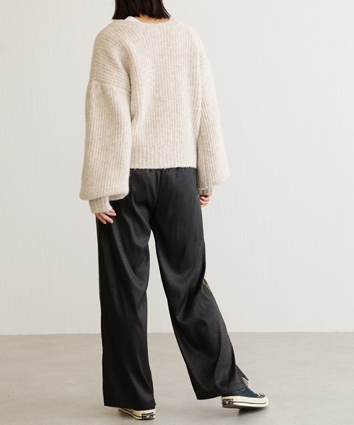 BONbazaar（ボンバザール）の「ざっくりMIXヤーンぽよん袖カーデ（カーディガン/ボレロ・レディース・アイボリー/グリーン系その他/ブルー系その他・FREE）」の22枚目の写真