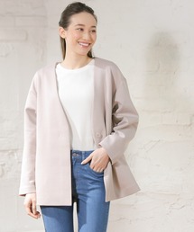 Honeys | カラーレスハーフコート(ノーカラーコート)