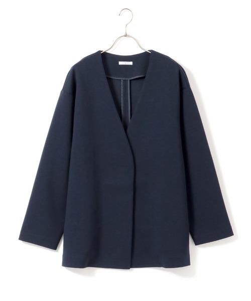 Honeys（ハニーズ）の「カラーレスハーフコート（ノーカラーコート・レディース・ネイビー/ピンクベージュ/ピンク系その他/グレイッシュベージュ・LL/S/M/L）」の10枚目の写真