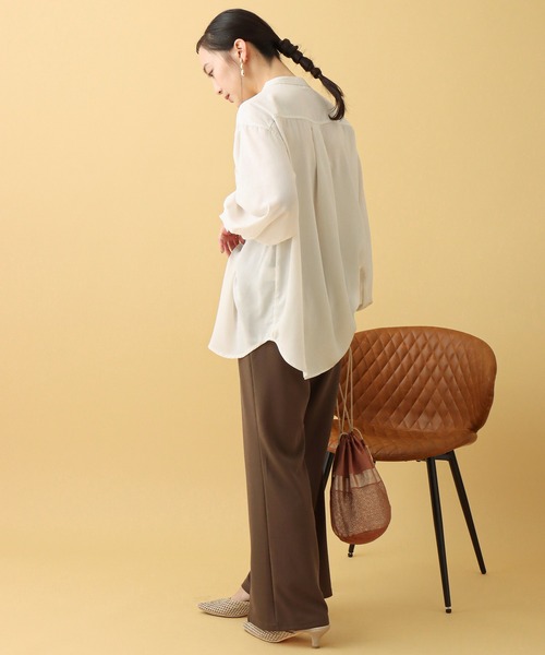 libelle more(リベル モア)の「カットジョーゼット センタースリットフレアパンツ(その他パンツ・レディース・ブラック/モカ/ラベンダー・M)」の15枚目の写真