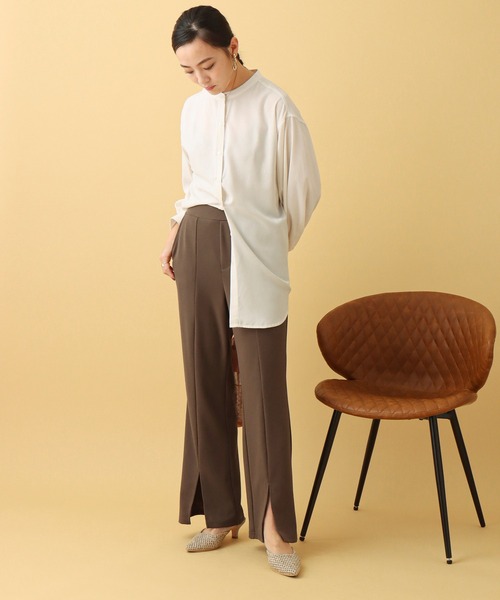 libelle more(リベル モア)の「カットジョーゼット センタースリットフレアパンツ(その他パンツ・レディース・ブラック/モカ/ラベンダー・M)」の13枚目の写真