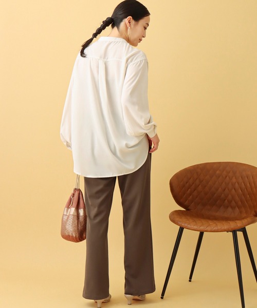 libelle more(リベル モア)の「カットジョーゼット センタースリットフレアパンツ(その他パンツ・レディース・ブラック/モカ/ラベンダー・M)」の16枚目の写真