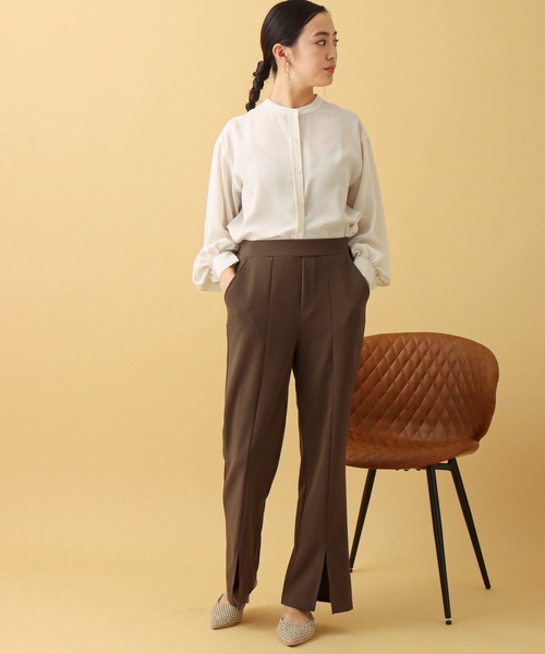 libelle more(リベル モア)の「カットジョーゼット センタースリットフレアパンツ(その他パンツ・レディース・ブラック/モカ/ラベンダー・M)」の18枚目の写真