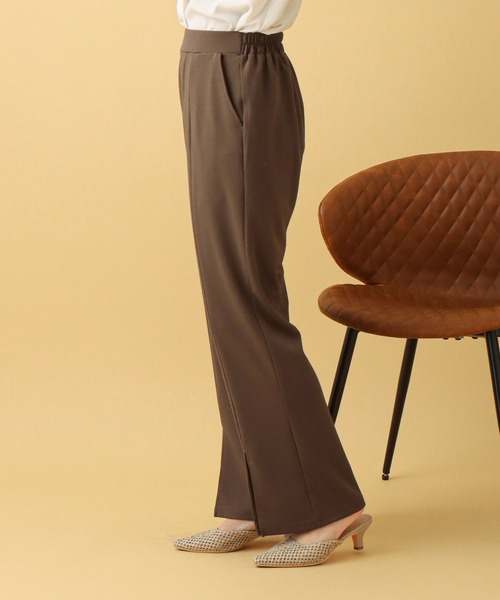 libelle more(リベル モア)の「カットジョーゼット センタースリットフレアパンツ(その他パンツ・レディース・ブラック/モカ/ラベンダー・M)」の21枚目の写真