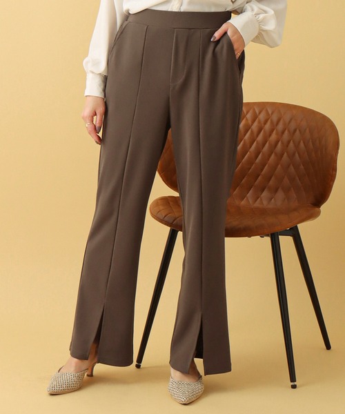 libelle more(リベル モア)の「カットジョーゼット センタースリットフレアパンツ(その他パンツ・レディース・ブラック/モカ/ラベンダー・M)」の19枚目の写真