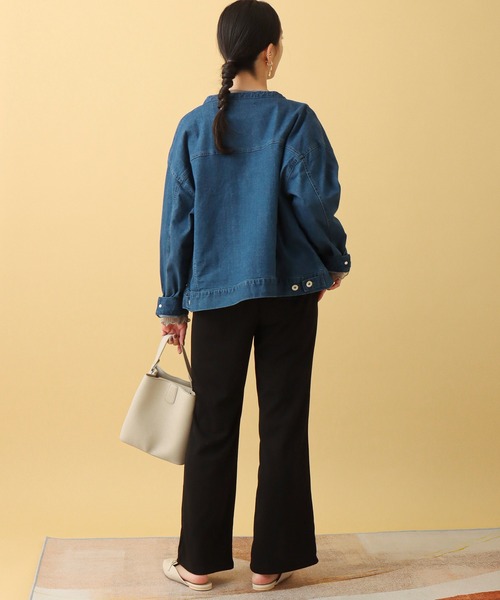 libelle more(リベル モア)の「カットジョーゼット センタースリットフレアパンツ(その他パンツ・レディース・ブラック/モカ/ラベンダー・M)」の6枚目の写真