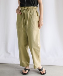ウエスト紐ベルトパンツ