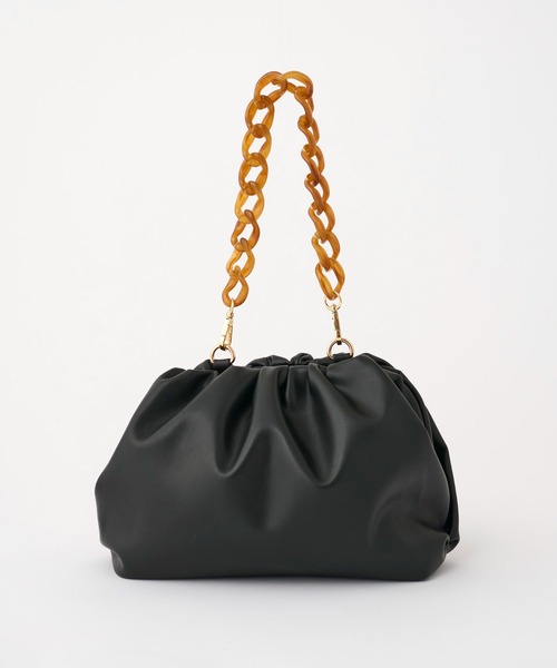 COLONY 2139（コロニートゥーワンスリーナイン）の「べっ甲ハンドルチェーンタックバッグ（ショルダーバッグ・レディース・ブラック/アイボリー・FREE）」の11枚目の写真