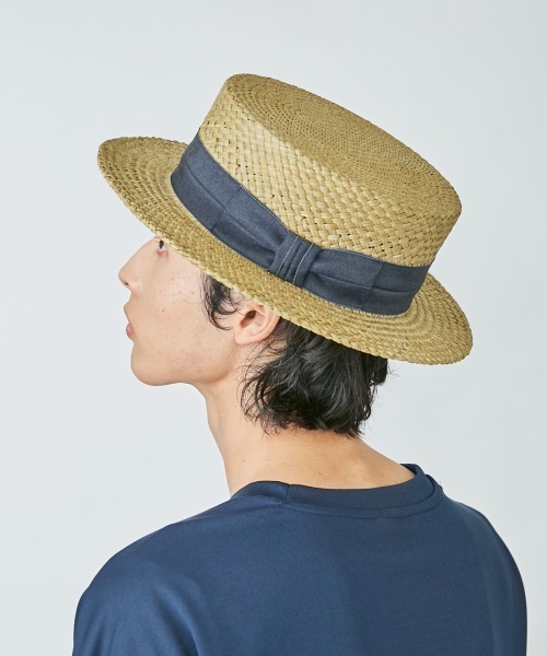 OVERRIDE(オーバーライド)の「OVERRIDE IGUSA BOATER(ハット・メンズ・ナチュラル・60cm/58cm)」の3枚目の写真