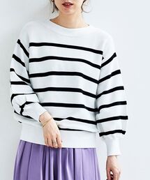 le.coeur blanc | ガーター編みコクーンスリーブニットプルオーバー(ニット/セーター)