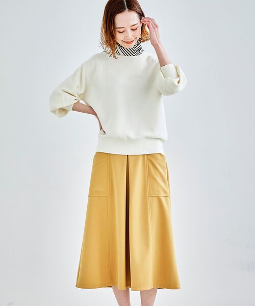 le.coeur blanc（ルクールブラン）の「ガーター編みコクーンスリーブニットプルオーバー（ニット/セーター・レディース・アイボリー/ホワイト系その他/ブルー/ブラック・38）」の9枚目の写真