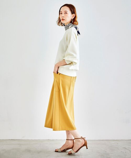 le.coeur blanc（ルクールブラン）の「ガーター編みコクーンスリーブニットプルオーバー（ニット/セーター・レディース・アイボリー/ホワイト系その他/ブルー/ブラック・38）」の11枚目の写真