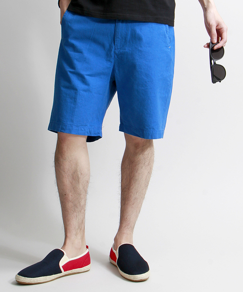 WEGO(ウィゴー)の「WEGO/フレンチリネン混ショーツ(その他パンツ・メンズ・ホワイト/ブルー/サックスブルー/ネイビー/イエロー/レッド系その他・MEDIUM/LARGE)」の5枚目の写真