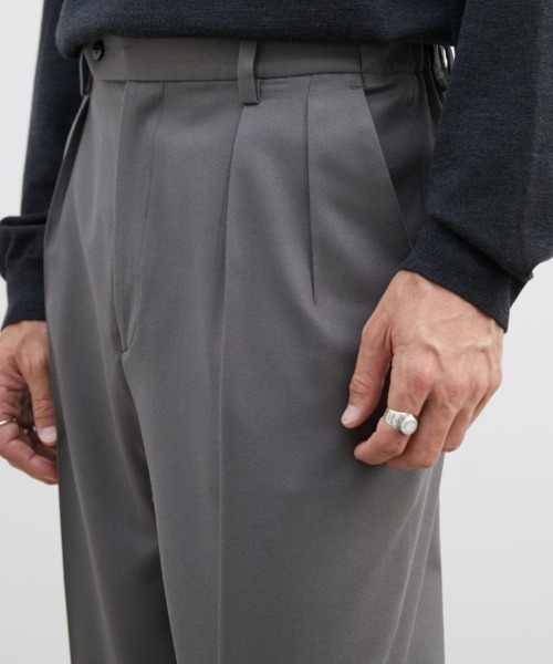 LIDNM（リドム）の「Super100s STRAIGHT TROUSERS（スラックス・メンズ・グレー・SMALL/MEDIUM/LARGE）」の14枚目の写真