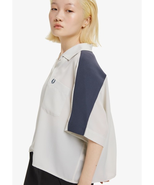 FRED PERRY（フレッドペリー）の「Knit Panelling Revere Shirt 