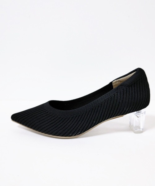 Noubel Voug Relax（ヌーベルヴォーグリラックス）の「クリアヒール ニット パンプス（パンプス・レディース・ブラック/グリーン/アイボリー/パープル・LL/S/M/L）」の13枚目の写真