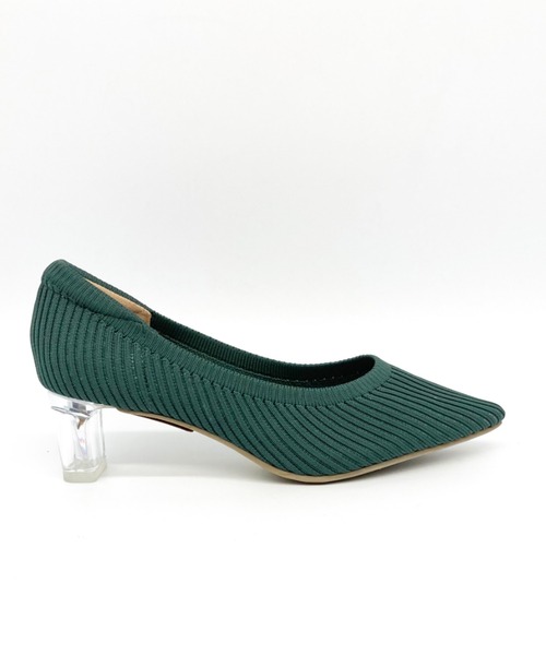 Noubel Voug Relax（ヌーベルヴォーグリラックス）の「クリアヒール ニット パンプス（パンプス・レディース・ブラック/グリーン/アイボリー/パープル・LL/S/M/L）」の11枚目の写真