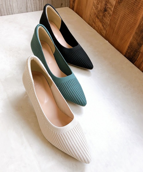 Noubel Voug Relax（ヌーベルヴォーグリラックス）の「クリアヒール ニット パンプス（パンプス・レディース・ブラック/グリーン/アイボリー/パープル・LL/S/M/L）」の22枚目の写真