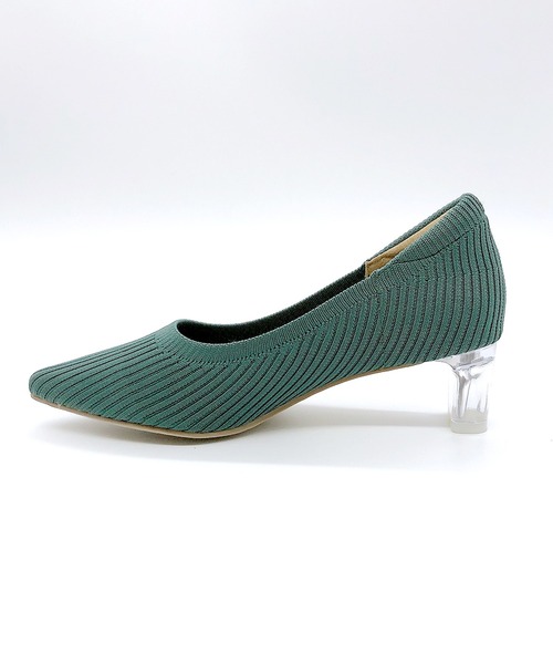 タイムセール!! 新品 UNITED NUDE クリアヒール パンプス セール】クリアヒール ニット パンプス（パンプス）｜Noubel