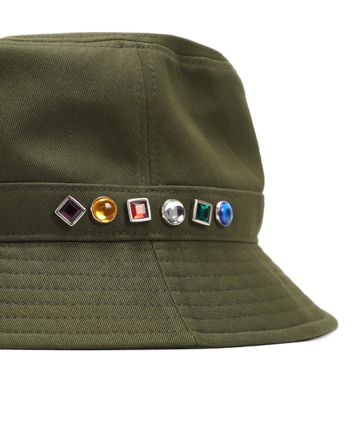 MYne（マイン）の「【MYne】Rhinestone Bucket Hat（ハット・メンズ・ブラック/カーキ・FREE）」の6枚目の写真