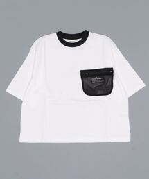 天竺 ワイドシルエット ポケット Tシャツ