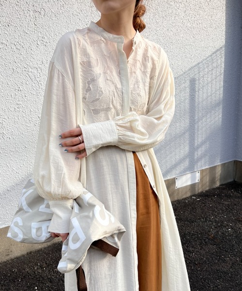 Bab(バブ)の「モチーフレースシアーワンピース(ワンピース・レディース・ブラック/ピンク/ホワイト系その他・M)」の2枚目の写真