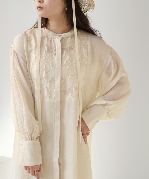 Bab(バブ)の「モチーフレースシアーワンピース(ワンピース・レディース・ブラック/ピンク/ホワイト系その他・M)」の5枚目の写真