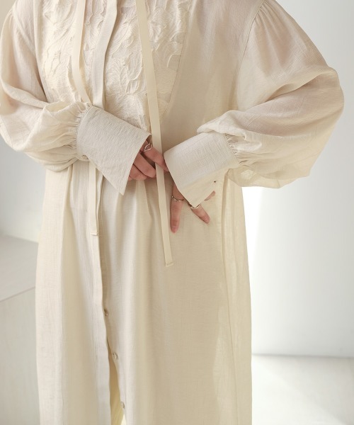 Bab(バブ)の「モチーフレースシアーワンピース(ワンピース・レディース・ブラック/ピンク/ホワイト系その他・M)」の6枚目の写真