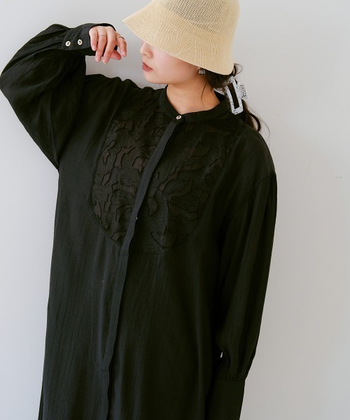 Bab(バブ)の「モチーフレースシアーワンピース(ワンピース・レディース・ブラック/ピンク/ホワイト系その他・M)」の8枚目の写真