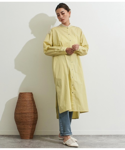 Settimissimo（セッティミッシモ）の「ニット×シャツドッキングワンピース（ワンピース・レディース・オフホワイト/イエロー・FREE）」の6枚目の写真