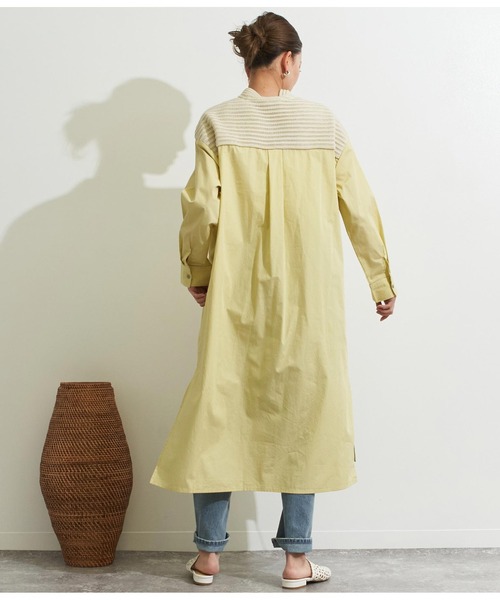 Settimissimo（セッティミッシモ）の「ニット×シャツドッキングワンピース（ワンピース・レディース・オフホワイト/イエロー・FREE）」の7枚目の写真