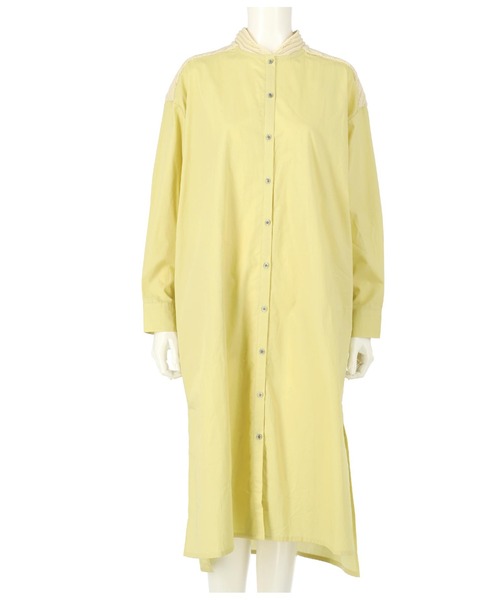 Settimissimo（セッティミッシモ）の「ニット×シャツドッキングワンピース（ワンピース・レディース・オフホワイト/イエロー・FREE）」の9枚目の写真