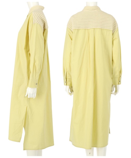 Settimissimo（セッティミッシモ）の「ニット×シャツドッキングワンピース（ワンピース・レディース・オフホワイト/イエロー・FREE）」の10枚目の写真