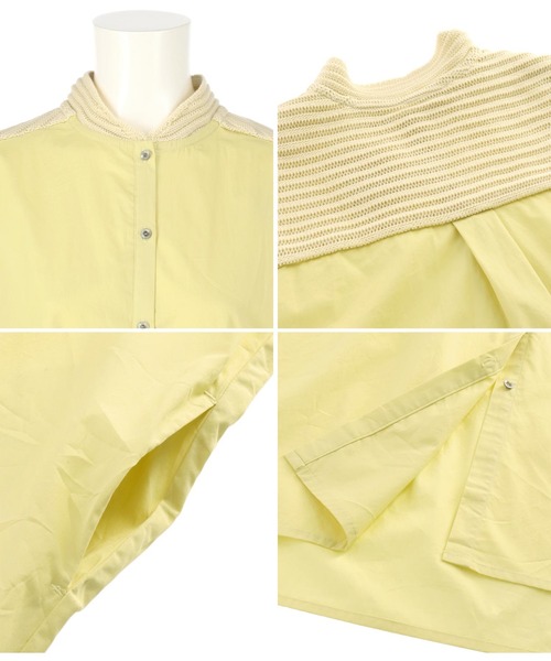 Settimissimo（セッティミッシモ）の「ニット×シャツドッキングワンピース（ワンピース・レディース・オフホワイト/イエロー・FREE）」の11枚目の写真