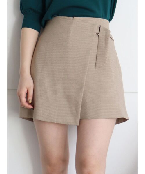 MURUA(ムルーア)の「パウダーツイルラップキュロット【セットアップ着用可能】(その他パンツ・レディース・ブラック/ベージュ/ブラウン/その他1・1/2)」の4枚目の写真